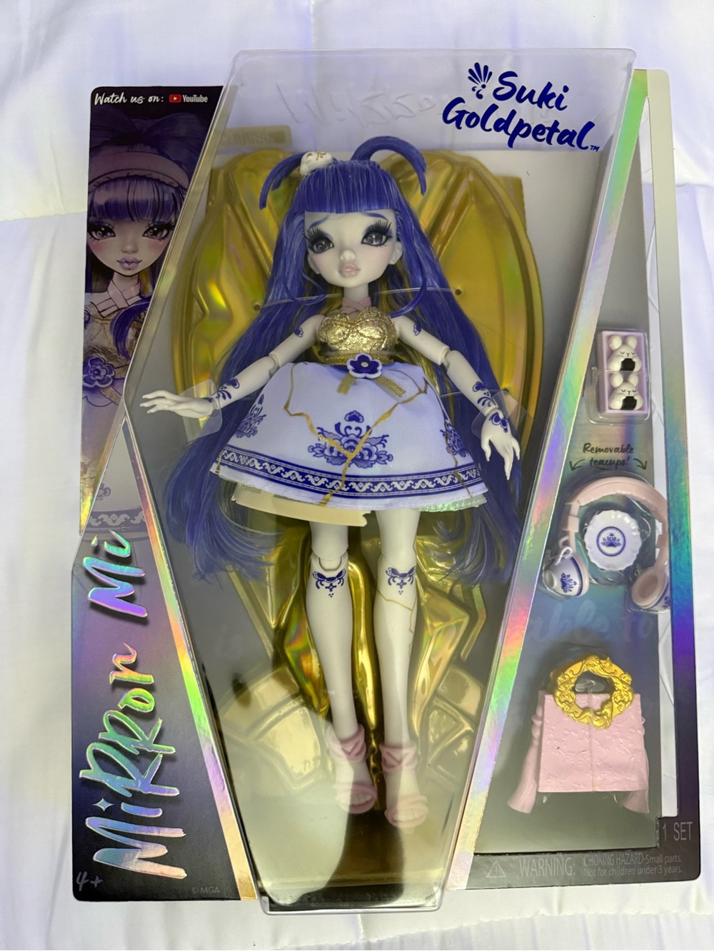 NEW Mirror Mi Suki Goldpetal Doll MGA 11” Fashion Doll Tea Set Accessories